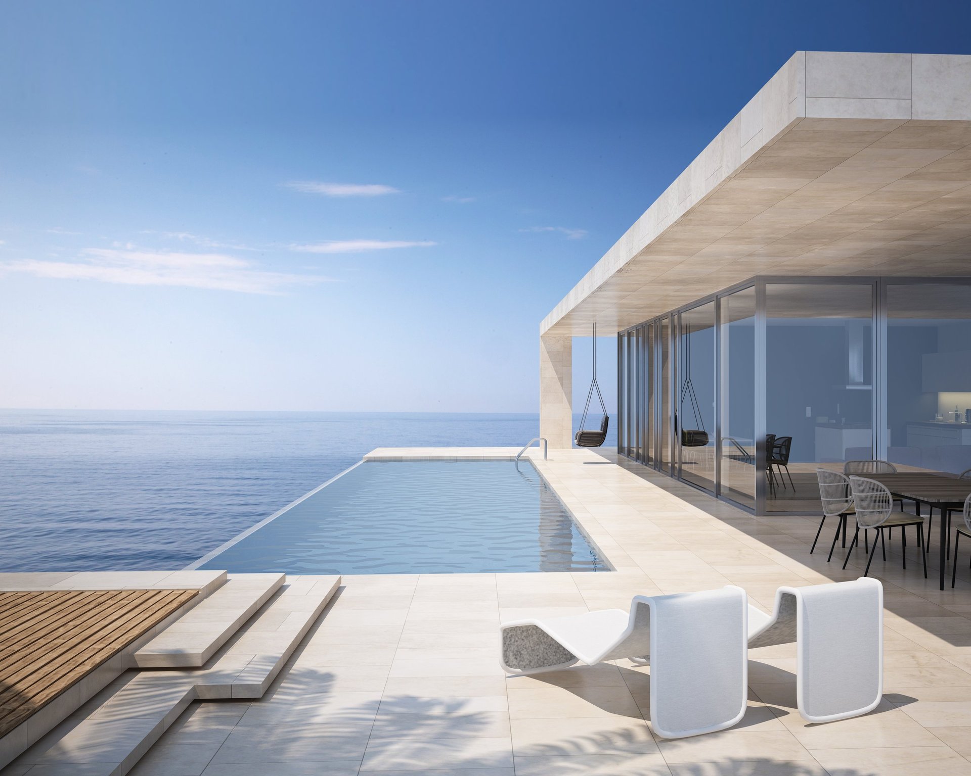 Luxury villa with infinity pool and sea view